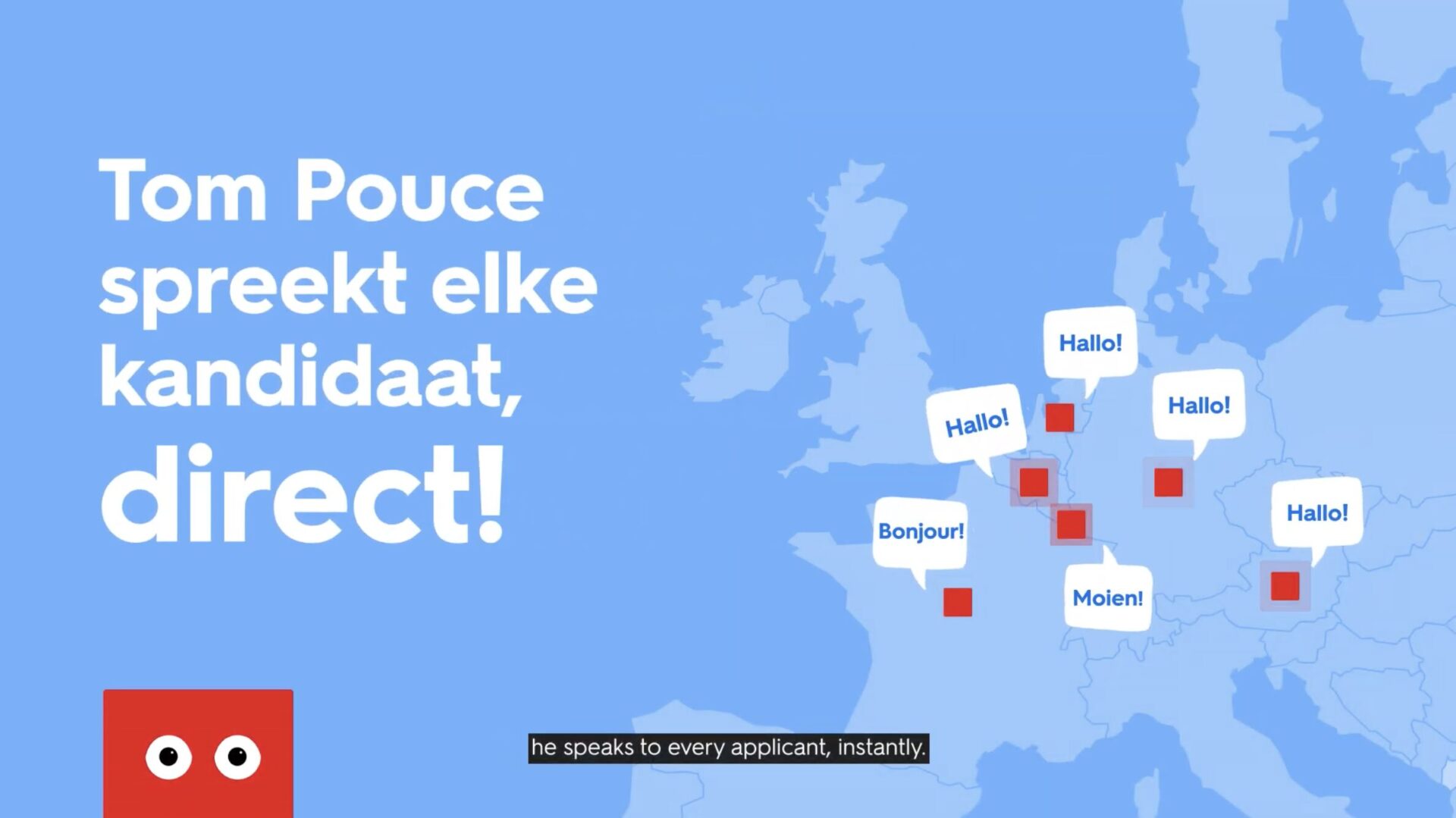 Tom Pouce HEMA AI recruiter WhatsApp conversation